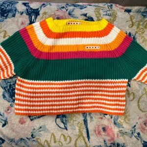 Kids Marni Knitted Crop Top